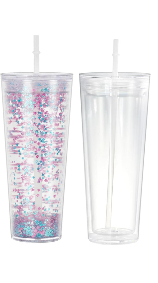 24oz Acrylic Snowglobe Tumbler